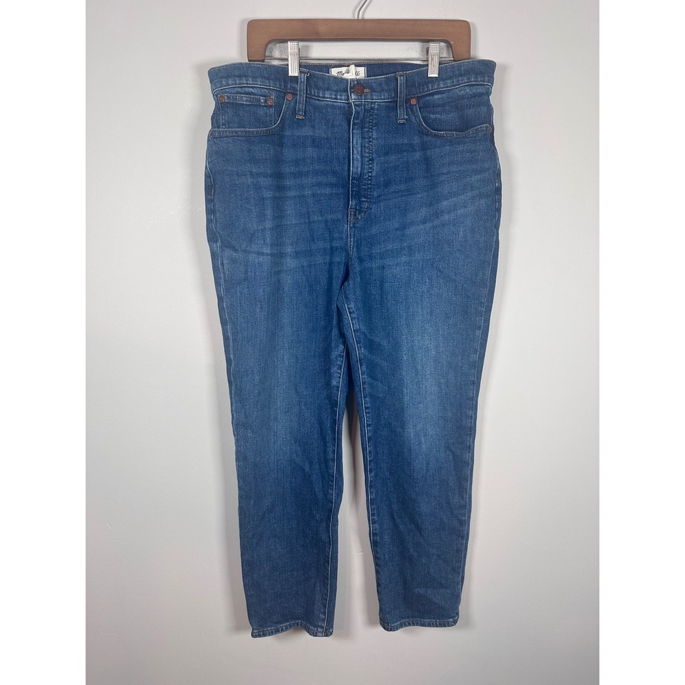 Madewell Classic Straight Jean Women 32 Blue Denim High Rise Minimalist